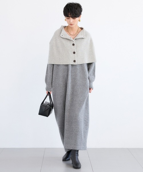 BARNYARDSTORM（バンヤードストーム）の「BARNYARDSTORM / ホールガーメントニットワンピース（ワンピース・レディース・グレー/ブラウン・FREE）」の9枚目の写真