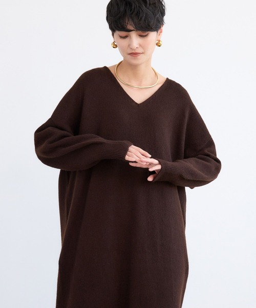 BARNYARDSTORM（バンヤードストーム）の「BARNYARDSTORM / ホールガーメントニットワンピース（ワンピース・レディース・グレー/ブラウン・FREE）」の11枚目の写真