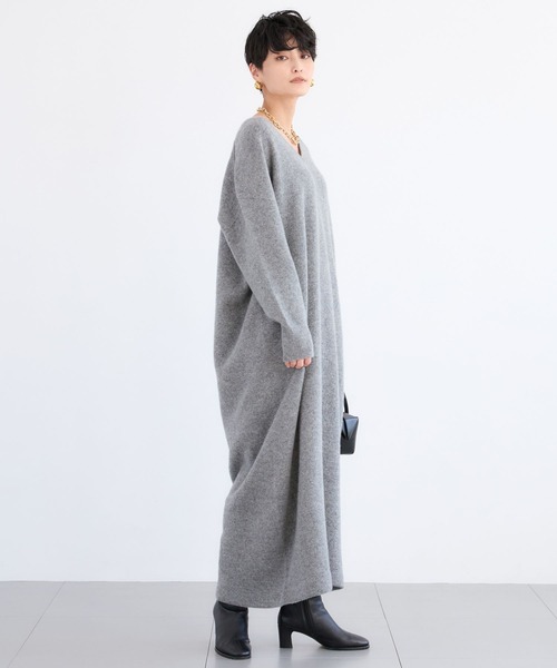 BARNYARDSTORM（バンヤードストーム）の「BARNYARDSTORM / ホールガーメントニットワンピース（ワンピース・レディース・グレー/ブラウン・FREE）」の19枚目の写真