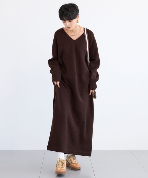 BARNYARDSTORM（バンヤードストーム）の「BARNYARDSTORM / ホールガーメントニットワンピース（ワンピース・レディース・グレー/ブラウン・FREE）」の20枚目の写真