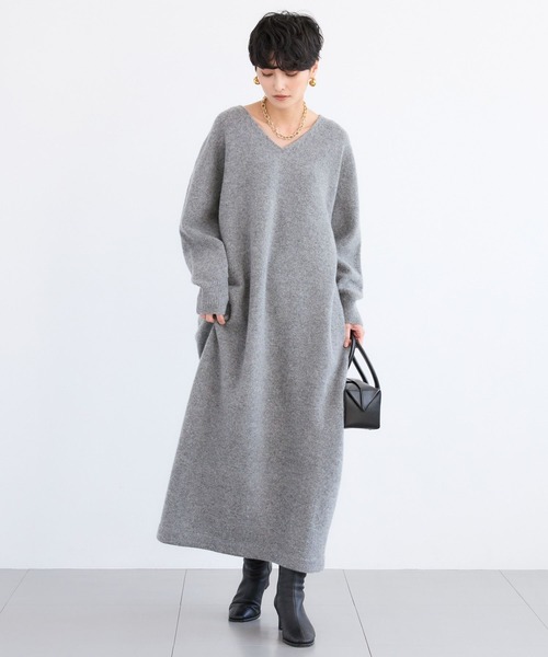 BARNYARDSTORM（バンヤードストーム）の「BARNYARDSTORM / ホールガーメントニットワンピース（ワンピース・レディース・グレー/ブラウン・FREE）」の15枚目の写真