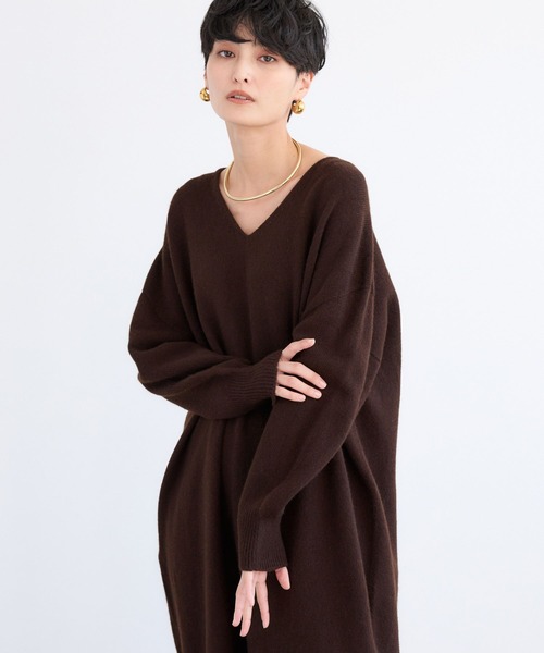 BARNYARDSTORM（バンヤードストーム）の「BARNYARDSTORM / ホールガーメントニットワンピース（ワンピース・レディース・グレー/ブラウン・FREE）」の12枚目の写真