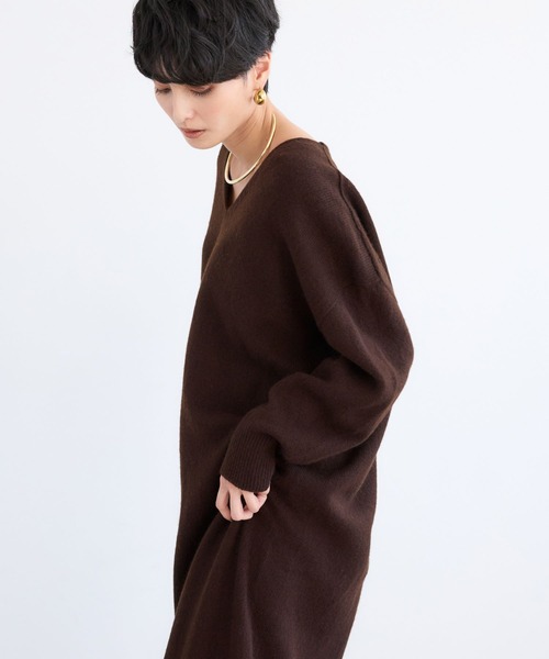 BARNYARDSTORM（バンヤードストーム）の「BARNYARDSTORM / ホールガーメントニットワンピース（ワンピース・レディース・グレー/ブラウン・FREE）」の13枚目の写真