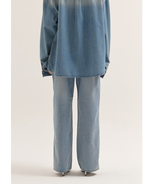 BUTTON UP(ボタンアップ)の「スタンダードウォッシュドワイドデニム(デニムパンツ・レディース・その他・SMALL/MEDIUM/LARGE)」の5枚目の写真