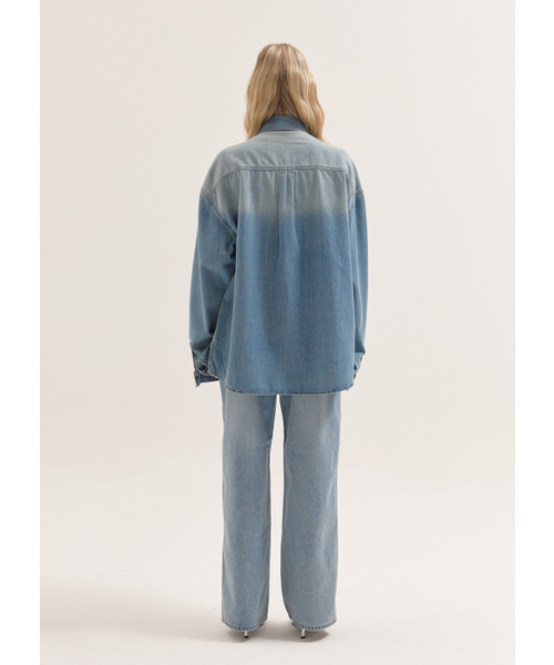 BUTTON UP(ボタンアップ)の「スタンダードウォッシュドワイドデニム(デニムパンツ・レディース・その他・SMALL/MEDIUM/LARGE)」の6枚目の写真