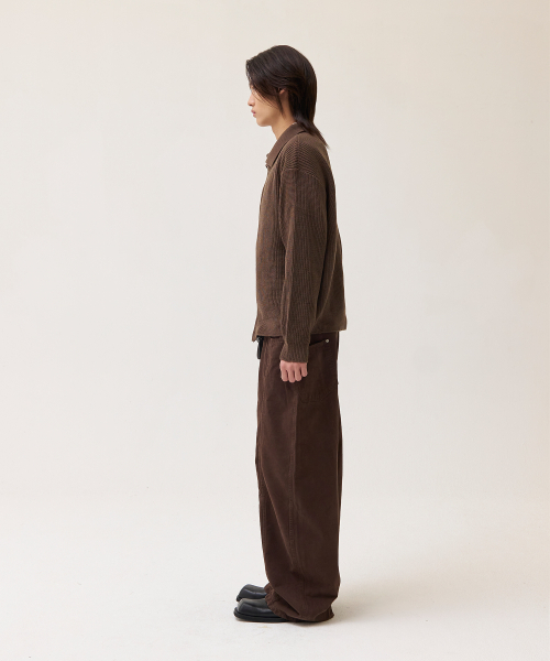 AKECII(アケシ)の「デンシングカラー ニットジップアップ_ブラウン(カーディガン/ボレロ・メンズ・その他・ONE SIZE)」の6枚目の写真