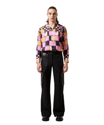 GREEDILOUS（グリディアス）の「Pink Biscuit Check Pattern Collar Blouse（シャツ/ブラウス）」