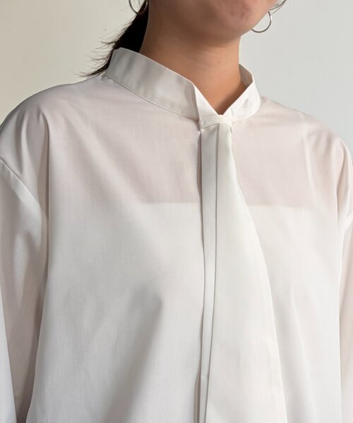 Chez toi（シェトワ）の「ボウタイブラウス（シャツ/ブラウス・レディース・ホワイト/ブラック・FREE）」の7枚目の写真