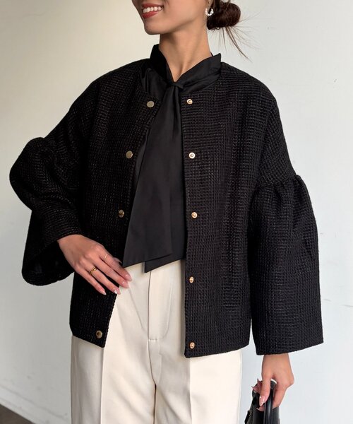 Chez toi（シェトワ）の「ボウタイブラウス（シャツ/ブラウス・レディース・ホワイト/ブラック・FREE）」の14枚目の写真