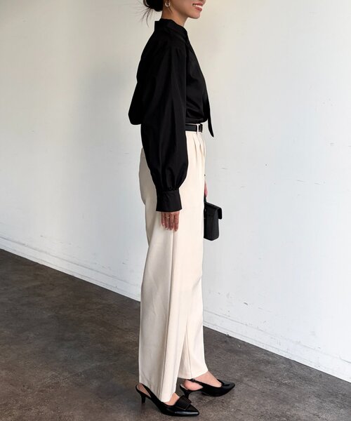 Chez toi（シェトワ）の「ボウタイブラウス（シャツ/ブラウス・レディース・ホワイト/ブラック・FREE）」の19枚目の写真