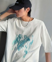 Classical Origin（クラシカルオリジン）の「無地じゃ足りない、そんな日に!コットン100% グリッチノイズ箔プリントTシャツ/Glitch Noise Foil Print T-Shirt（Tシャツ/カットソー）」