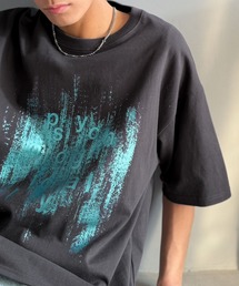 Classical Origin(�N���V�J���I���W��)�̖��n���ᑫ��Ȃ��A����ȓ��ɁI�R�b�g��100% �O���b�`�m�C�Y���v�����gT�V���c�^Glitch Noise Foil Print T-Shirt(T�V���c/�J�b�g�\�[)