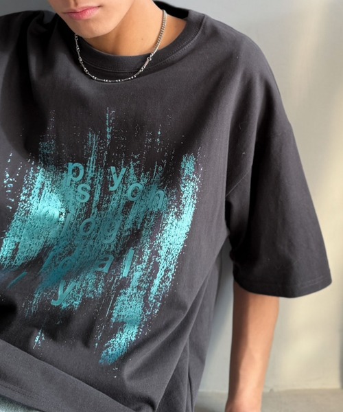 Glitch Noise Foil Print T‑Shirt — футболка с фольгированным принтом 100% хлопок