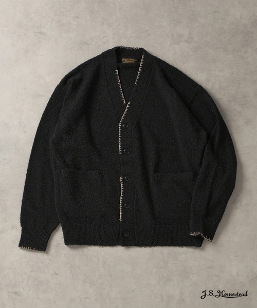 JOURNAL STANDARD J.S HOMESTEAD(ジャーナルスタンダードホームステッド)の「J.S.Homestead / ハンド ステッチ ビアード カーディガン(カーディガン/ボレロ・メンズ・ブラック/キャメル/レンガ・MEDIUM/LARGE)」の2枚目の写真