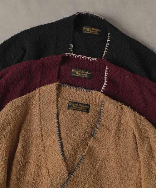 JOURNAL STANDARD J.S HOMESTEAD(ジャーナルスタンダードホームステッド)の「J.S.Homestead / ハンド ステッチ ビアード カーディガン(カーディガン/ボレロ・メンズ・ブラック/キャメル/レンガ・MEDIUM/LARGE)」の5枚目の写真
