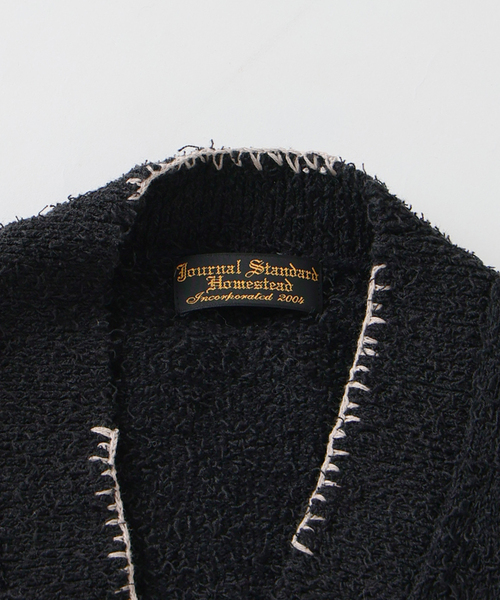 JOURNAL STANDARD J.S HOMESTEAD(ジャーナルスタンダードホームステッド)の「J.S.Homestead / ハンド ステッチ ビアード カーディガン(カーディガン/ボレロ・メンズ・ブラック/キャメル/レンガ・MEDIUM/LARGE)」の9枚目の写真
