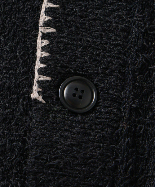 JOURNAL STANDARD J.S HOMESTEAD(ジャーナルスタンダードホームステッド)の「J.S.Homestead / ハンド ステッチ ビアード カーディガン(カーディガン/ボレロ・メンズ・ブラック/キャメル/レンガ・MEDIUM/LARGE)」の11枚目の写真