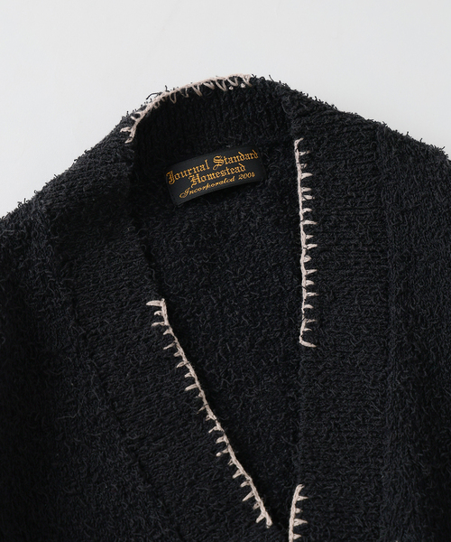 JOURNAL STANDARD J.S HOMESTEAD（ジャーナルスタンダードホームステッド）の「J.S.Homestead / ハンド ステッチ ビアード カーディガン（カーディガン/ボレロ・メンズ・ブラック/キャメル/レンガ・MEDIUM/LARGE）」の10枚目の写真