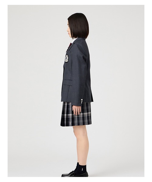 EASTBOY（イーストボーイ）の「ジャケット シルバーエンブレム ブレザー 制服 学生 中学 高校 スクール  （テーラードジャケット・キッズ・ネイビー/チャコール・7号/9号/11号/13号）」の12枚目の写真