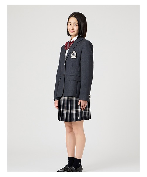 EASTBOY（イーストボーイ）の「ジャケット シルバーエンブレム ブレザー 制服 学生 中学 高校 スクール  （テーラードジャケット・キッズ・ネイビー/チャコール・7号/9号/11号/13号）」の11枚目の写真