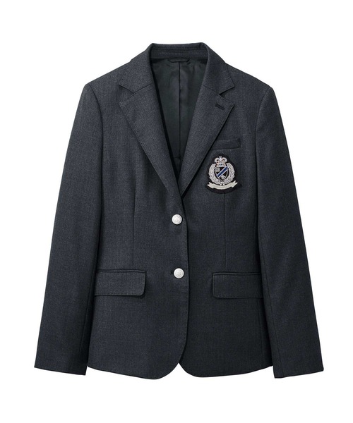 EASTBOY（イーストボーイ）の「ジャケット シルバーエンブレム ブレザー 制服 学生 中学 高校 スクール  （テーラードジャケット・キッズ・ネイビー/チャコール・7号/9号/11号/13号）」の6枚目の写真