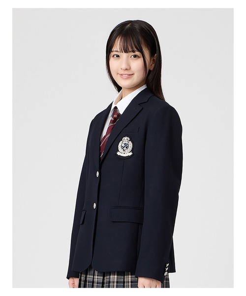 EASTBOY（イーストボーイ）の「ジャケット シルバーエンブレム ブレザー 制服 学生 中学 高校 スクール  （テーラードジャケット・キッズ・ネイビー/チャコール・7号/9号/11号/13号）」の15枚目の写真