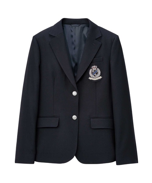 EASTBOY（イーストボーイ）の「ジャケット シルバーエンブレム ブレザー 制服 学生 中学 高校 スクール  （テーラードジャケット・キッズ・ネイビー/チャコール・7号/9号/11号/13号）」の7枚目の写真