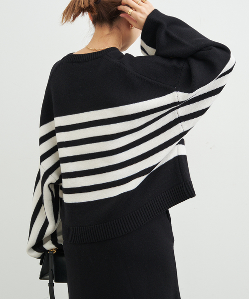 CINOH/チノ 】 BORDER CREWNECK（ニット/セーター）｜CINOH（チノ）の