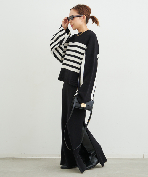 CINOH/チノ 】 BORDER CREWNECK（ニット/セーター）｜CINOH（チノ）の