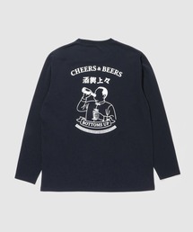 【T-GRAPHICS / ティーグラフィックス】中華飯店 長袖Tシャツ(ユニーク中華&酒モチーフ/ユニセックス)