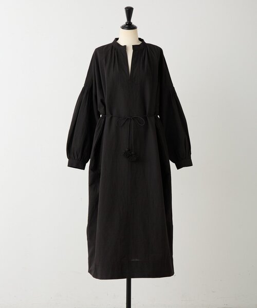 BEARDSLEY（ビアズリー）の「コットンリネンロングワンピース（ワンピース・レディース・ブラック/ブラウン・FREE）」の8枚目の写真