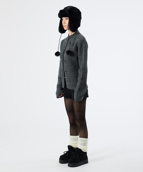 FTW(エフティダブリュー)の「2WAY MELANGE BUTTON ZIP KNIT(ニット/セーター・レディース・チャコールグレー/パープル・SMALL/MEDIUM)」の10枚目の写真
