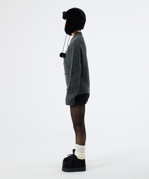 FTW(エフティダブリュー)の「2WAY MELANGE BUTTON ZIP KNIT(ニット/セーター・レディース・チャコールグレー/パープル・SMALL/MEDIUM)」の11枚目の写真