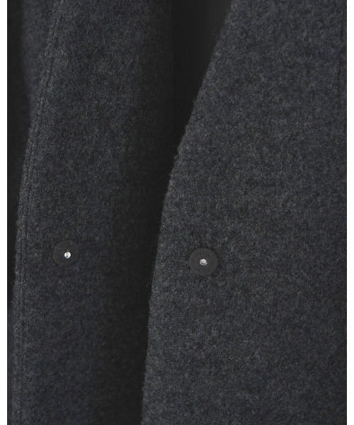 anuke（アンヌーク）の「anuke Collarless Cocoon Coat 62520003（ブルゾン・レディース・チャコールグレー/ネイビー・36/38）」の15枚目の写真