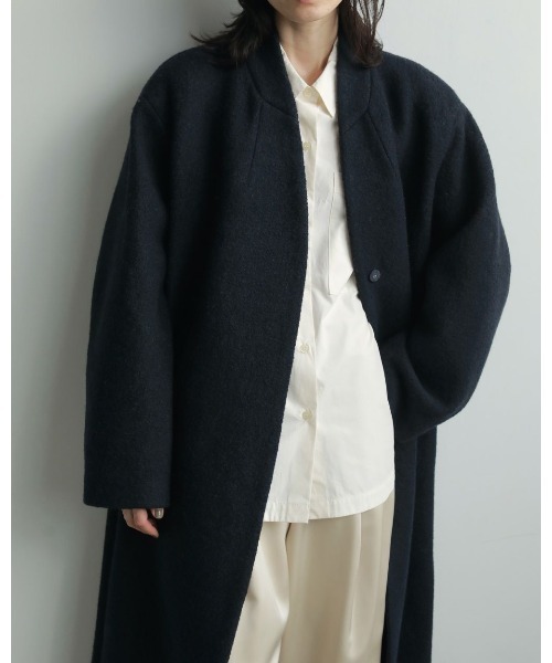 ジャケット・アウター anuke Collarless Cocoon Coat ànuke online store（アンヌーク） / Collarless Cocoon