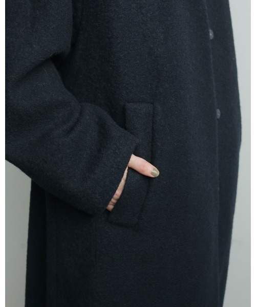 anuke（アンヌーク）の「anuke Collarless Cocoon Coat 62520003（ブルゾン・レディース・チャコールグレー/ネイビー・36/38）」の11枚目の写真