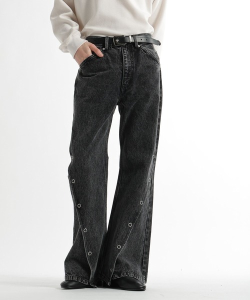 HARE（ハレ）の「パーツスリムデニムパンツ(HARE)（デニムパンツ・メンズ・グレー/ブラック・SMALL/MEDIUM）」の2枚目の写真