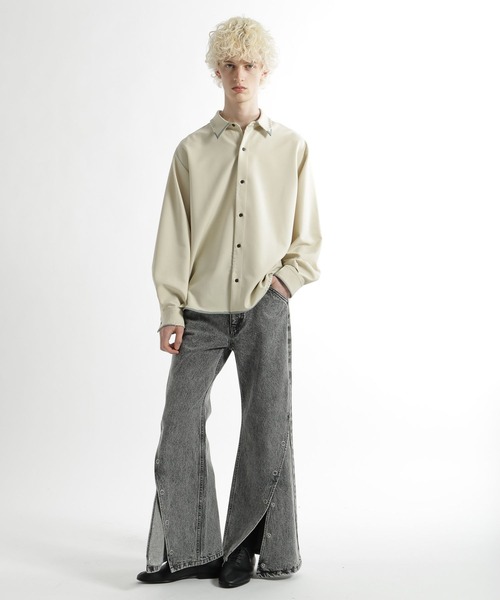 HARE（ハレ）の「パーツスリムデニムパンツ(HARE)（デニムパンツ・メンズ・グレー/ブラック・SMALL/MEDIUM）」の3枚目の写真