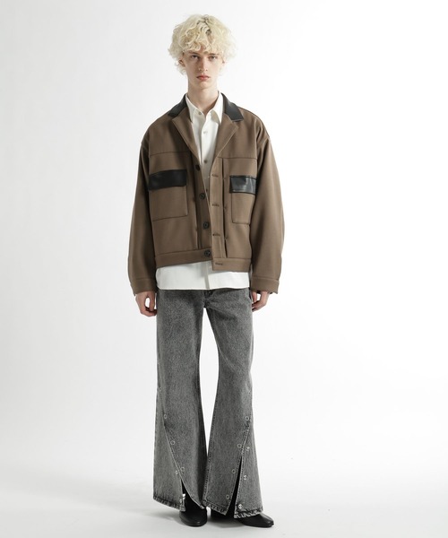 HARE（ハレ）の「パーツスリムデニムパンツ(HARE)（デニムパンツ・メンズ・グレー/ブラック・SMALL/MEDIUM）」の5枚目の写真