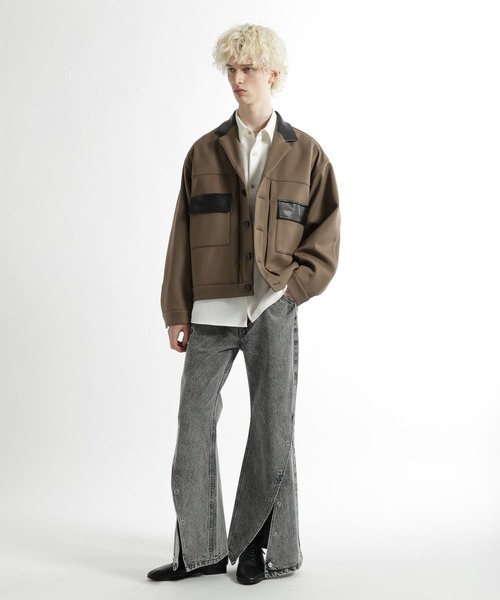 HARE（ハレ）の「パーツスリムデニムパンツ(HARE)（デニムパンツ・メンズ・グレー/ブラック・SMALL/MEDIUM）」の6枚目の写真