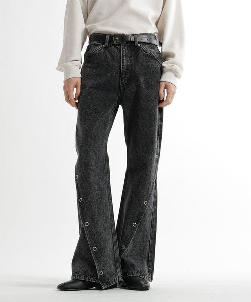 HARE（ハレ）の「パーツスリムデニムパンツ(HARE)（デニムパンツ・メンズ・グレー/ブラック・SMALL/MEDIUM）」の14枚目の写真