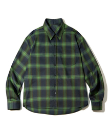 UNLC（ユーエヌエルシー）の「オーバーサイズチェックシャツ（グリーン）（シャツ/ブラウス）」