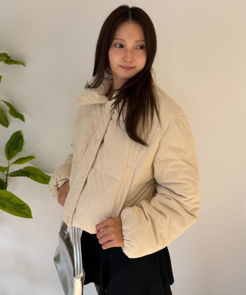 mebole(メボレ)の「コーデュロイショートダウンジャケット(ダウンジャケット/コート・レディース・ブラック/アイボリー/ブルー・FREE)」の19枚目の写真