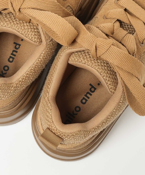 niko and...（ニコアンド）の「オリジナル切り替え厚底スニーカー（スニーカー・レディース・ブラウン/アイボリー・LARGE/MEDIUM）」の14枚目の写真