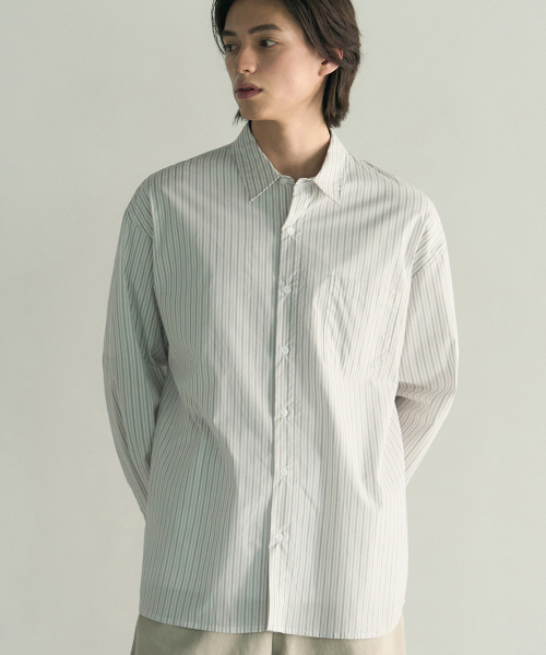 ROTEMBER（ローテンバー）の「エディター ログ ストライプ シャツ [ホワイト]（シャツ/ブラウス・メンズ・その他・MEDIUM/LARGE/X-LARGE）」の2枚目の写真