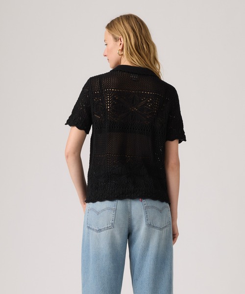 Levi's(リーバイス)の「Levi's/リーバイス スザンナ フローラル クロシェ シャツ(シャツ/ブラウス・レディース・ブラック・M/S/XS)」の3枚目の写真