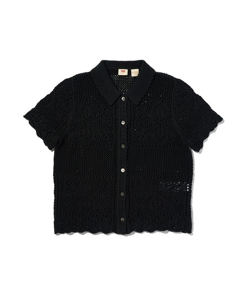 Levi's(リーバイス)の「Levi's/リーバイス スザンナ フローラル クロシェ シャツ(シャツ/ブラウス・レディース・ブラック・M/S/XS)」の4枚目の写真