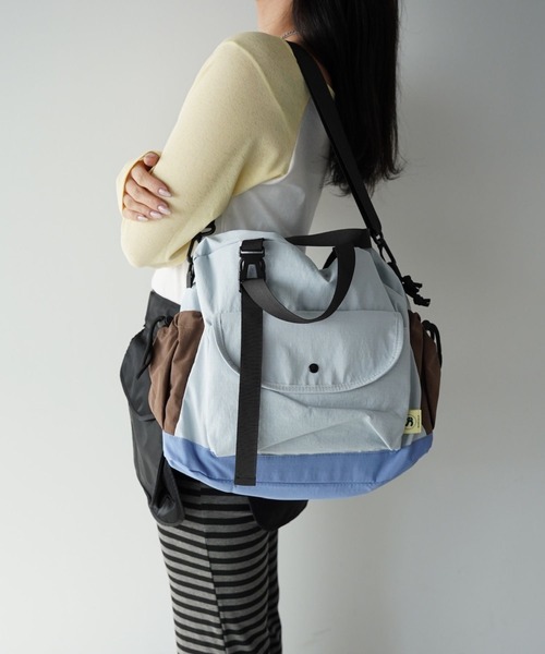 SANSeLF（サンセルフ）の「【SANSeLF】スクエアナイロンショルダーバッグ saa26s006（ショルダーバッグ・レディース・ライトパープル/グレー/ブラック・FREE）」の4枚目の写真