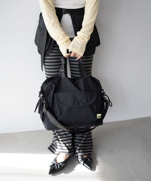 SANSeLF（サンセルフ）の「【SANSeLF】スクエアナイロンショルダーバッグ saa26s006（ショルダーバッグ・レディース・ライトパープル/グレー/ブラック・FREE）」の10枚目の写真