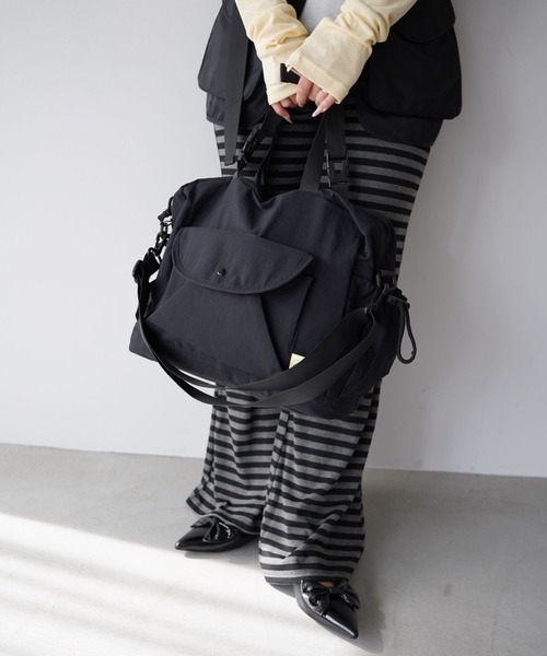 SANSeLF（サンセルフ）の「【SANSeLF】スクエアナイロンショルダーバッグ saa26s006（ショルダーバッグ・レディース・ライトパープル/グレー/ブラック・FREE）」の11枚目の写真